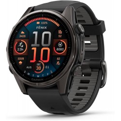 ساعة Garmin fēnix 8 – 43 مم – AMOLED Sapphire – ساعة GPS احترافية متعددة الرياضات (حجم صغير)