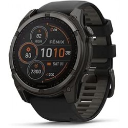 ساعة Garmin fēnix 8 – مقاس 51 مم – إصدار Solar + Sapphire – ساعة GPS احترافية متعددة الرياضات