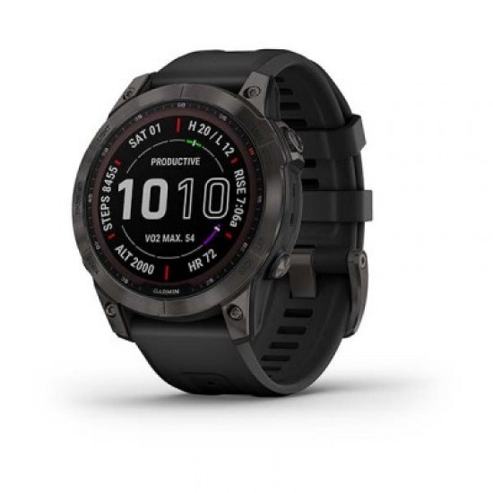 GARMIN fēnix® 7 – Sapphire Solar Edition Black DLC Titanium with Black Band GARMIN fēnix® 7 – Sapphire Solar Edition Black DLC Titanium with Black Band