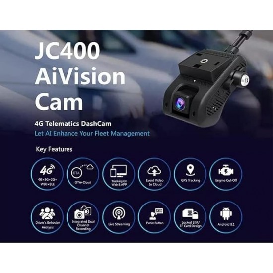 داش كام من شركة جيمي أمامية داخلية JC400P بدقة FHD 1080P تدعم البث المباشر